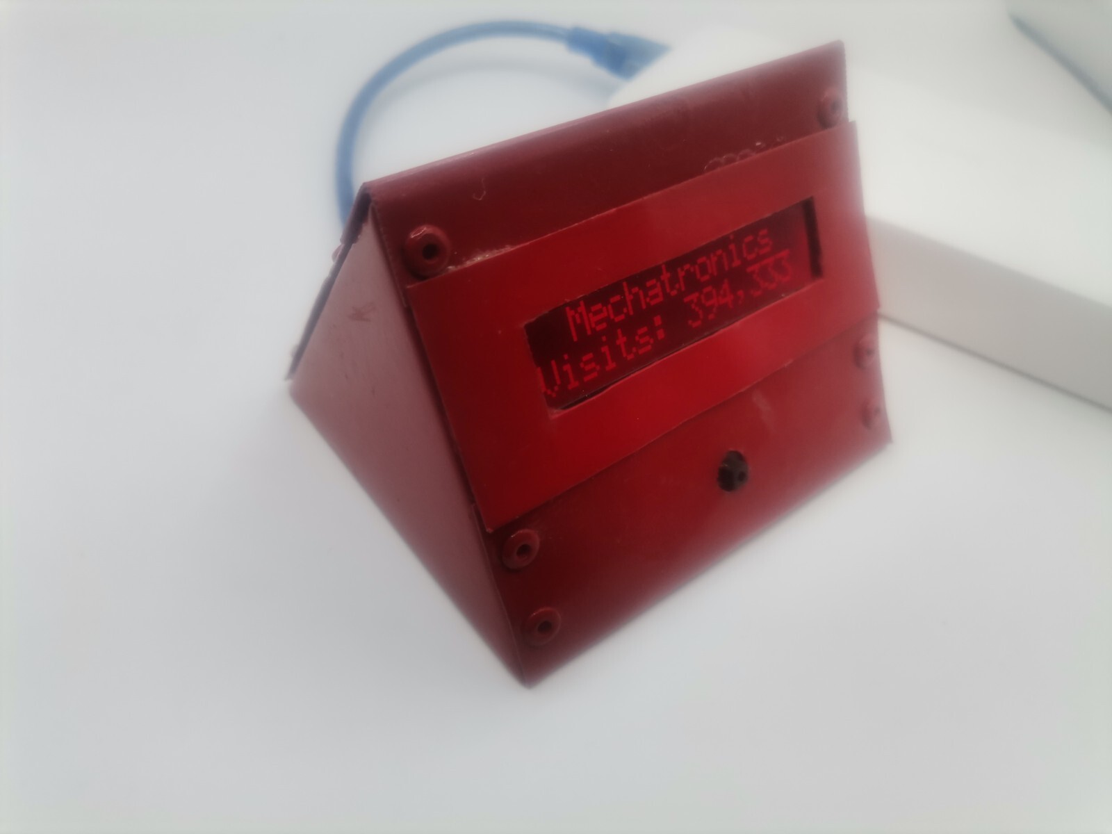 2×16 Info Wi-Fi Display: Live Web Visits, FB Likes, YT Views, …