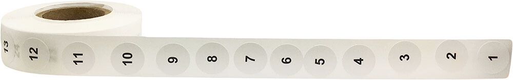 Consecutive Numbers 1-1000 Labels | .5″ Round | 1000 Pack