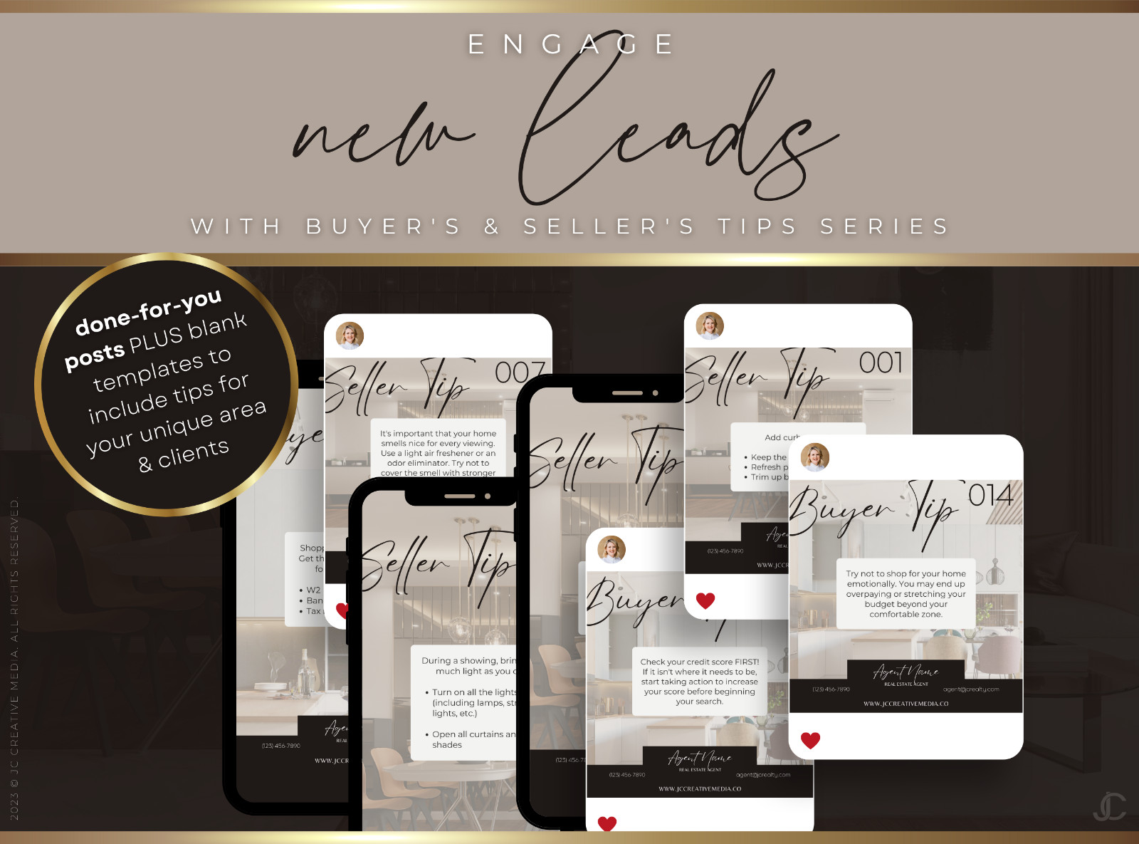 Luxury Real Estate Social Media Marketing Kit | 990+ Premium Canva Templates