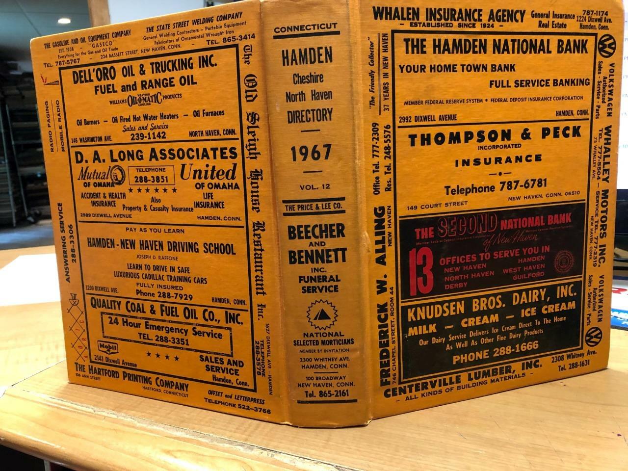 1967 HANDEN-CHESHIRE-NORTH HAVEN CONNECTICUT PRICE AND LEE DIRECTORY