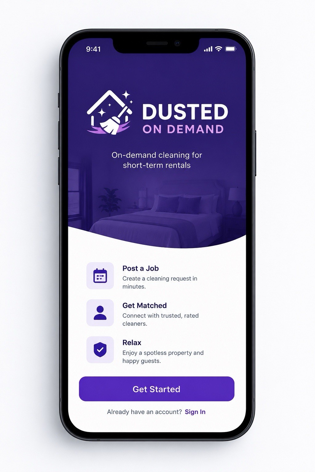 DUSTED Startup Project | Cleaning Marketplace | Website | Domains | UI/UX Assets