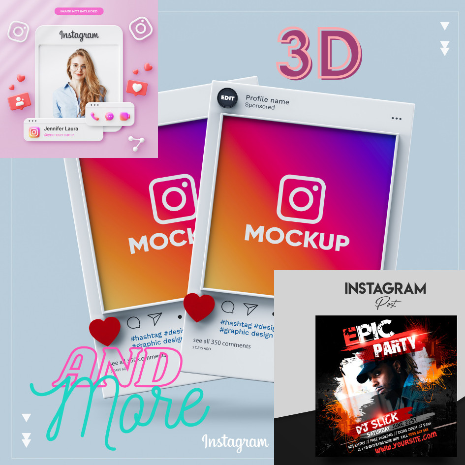 Social Media Instagram Templates & Tools Over 750 Items Fully Editable Easy Use
