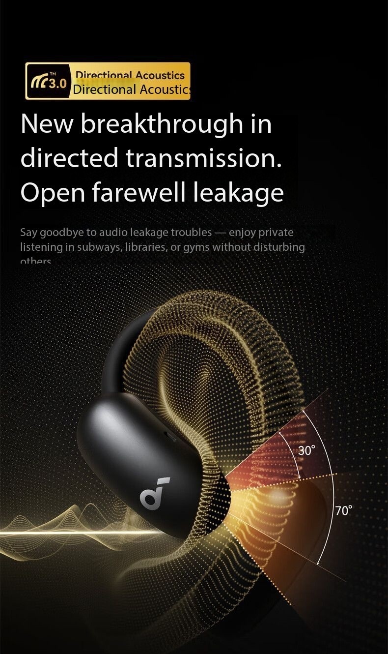 Soundcore Anker Leap Line Air Clip-On Wireless Bluetooth Translator Earphones