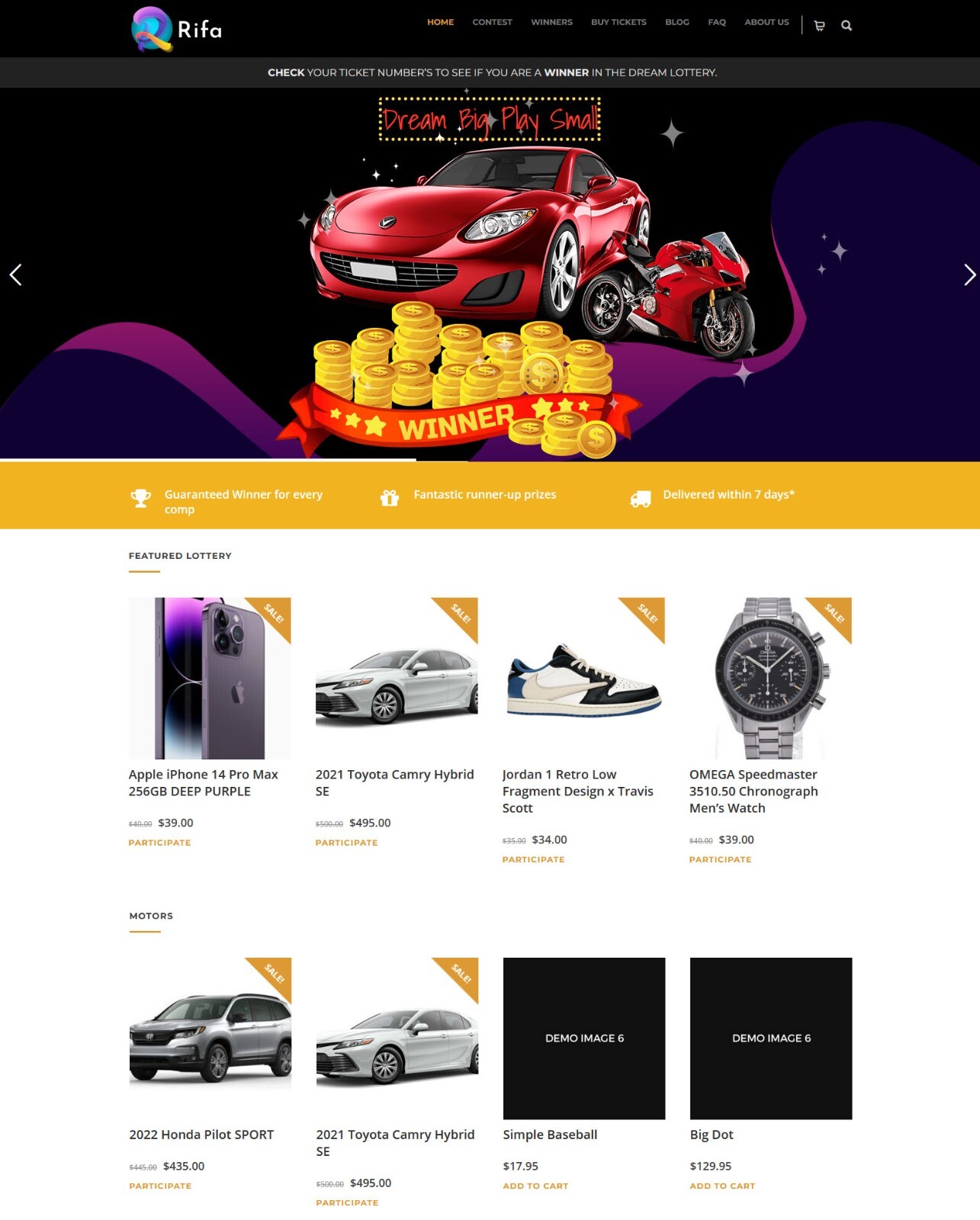 Online Business, Competition Raffle Lottery Website – Make Money Instantly