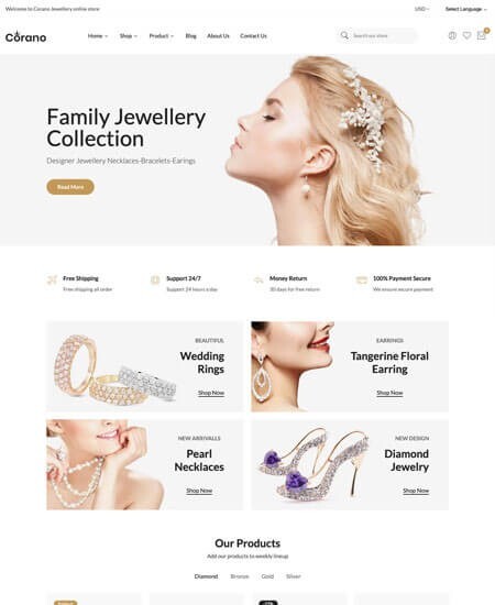 Jewelry Store Shopify Theme Elegant | Versatile | Fully OS 2.0 Compatible