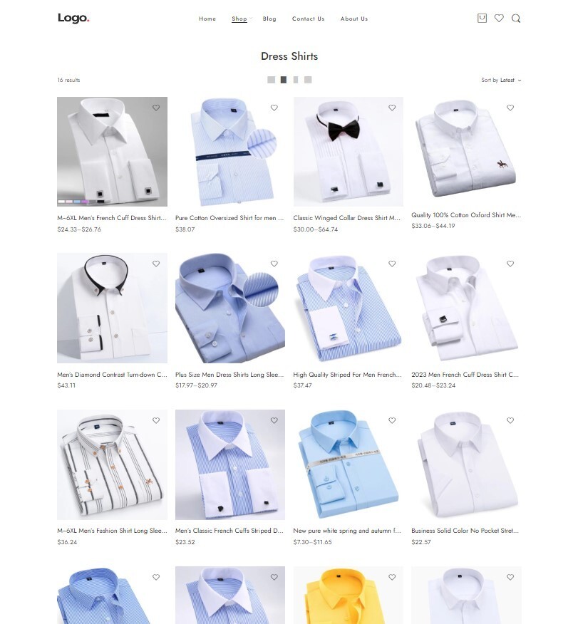 Dropshipping Website Ecommerce Business Affiliate, Free Hosting, Men’s Shirts