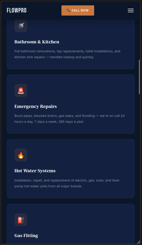 🔥 🔧 Plumbing Business Landing Page Responsive HTML Mobile Website 🔥