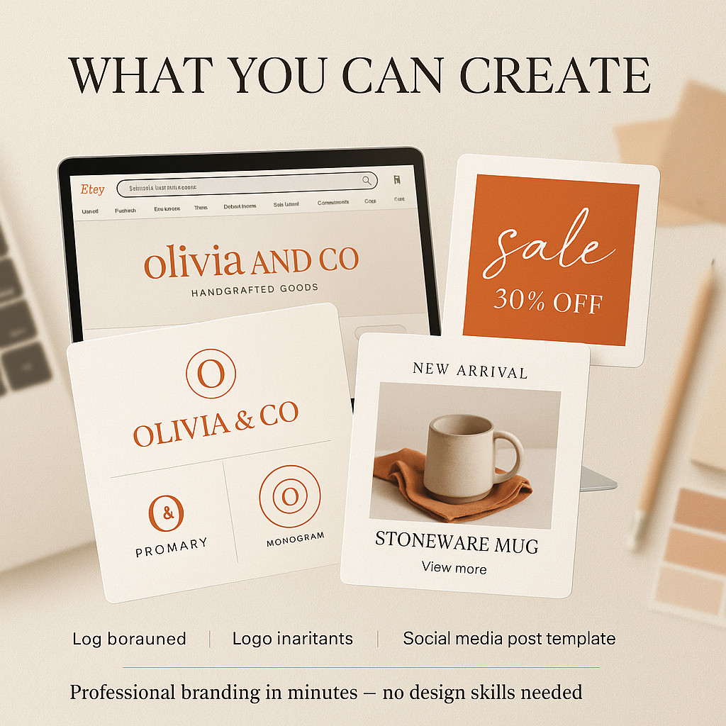 Etsy Seller Branding Kit – Logo, Banner & Product Template Pack