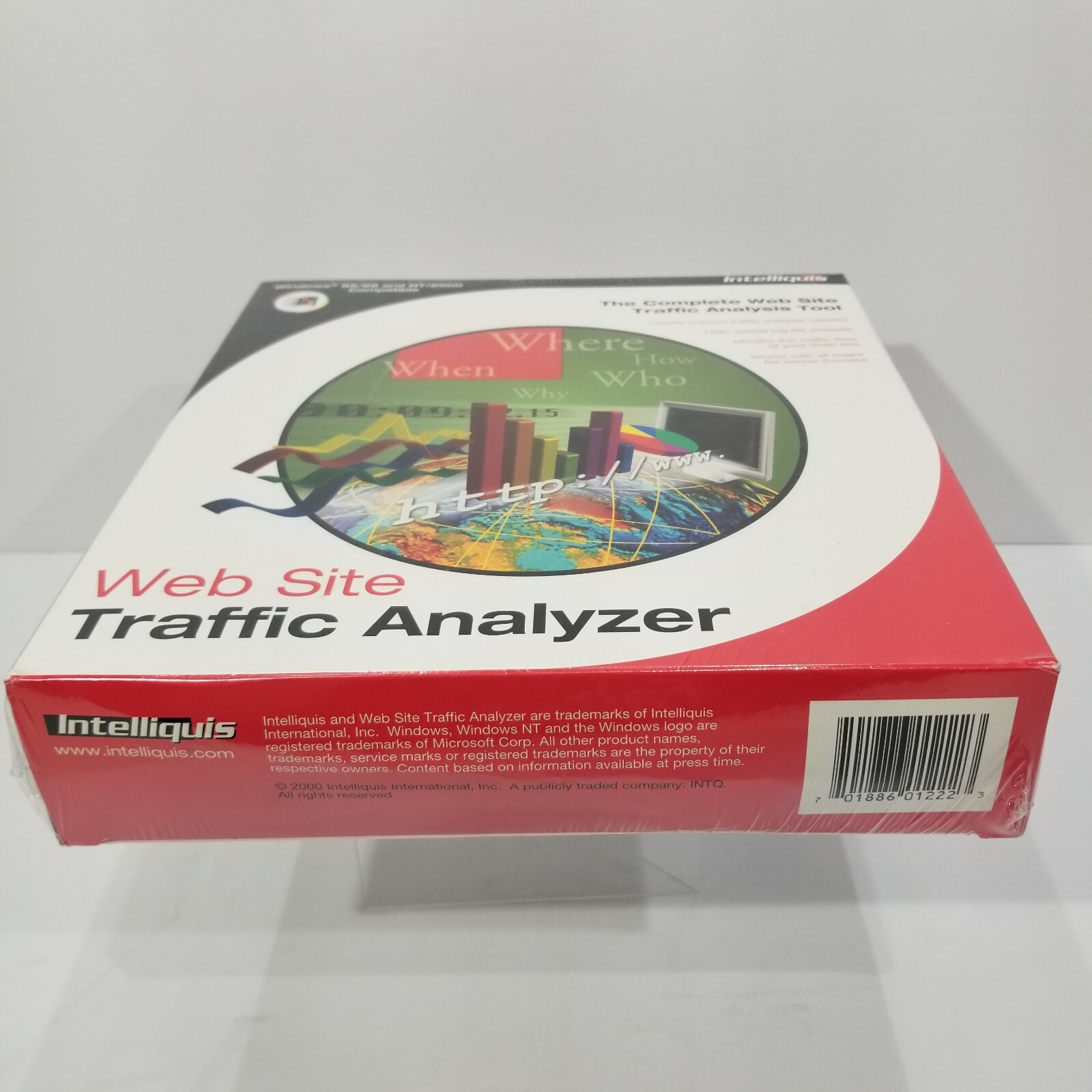 Intelliquis Website Traffic Analyzer Rare Vintage Advertising Tool Windows 95/98