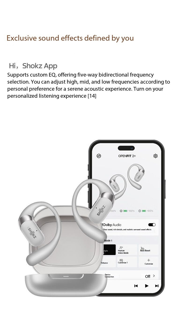 Shokz OpenFit 2+ Plus Open Ear True Wireless Earbuds NEW SEALED T921