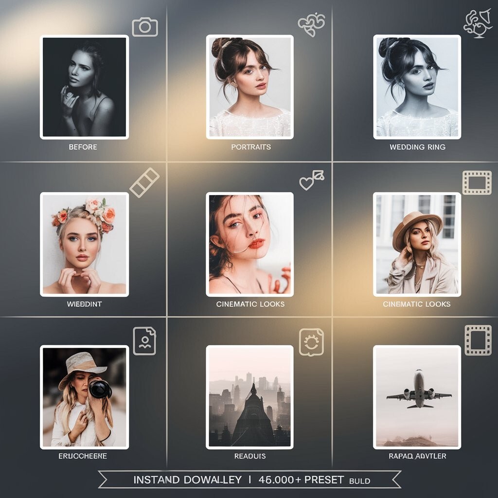 150,000+ Professional Lightroom Presets Bundle – For Portraits, Weddings, Cinema