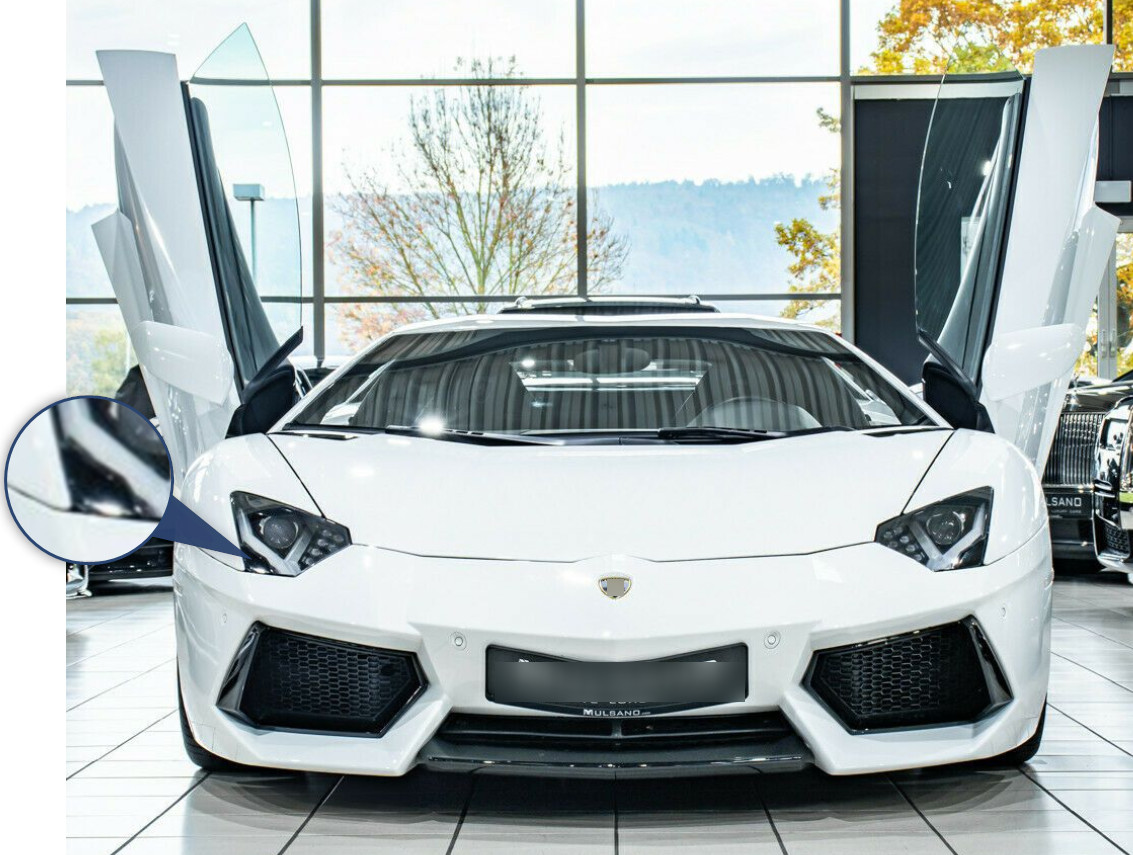 FIT TO LAMBORGHINI AVENTADOR WASHER HEADLIGHT NOZZLE COVER BUMPER LID R470955276