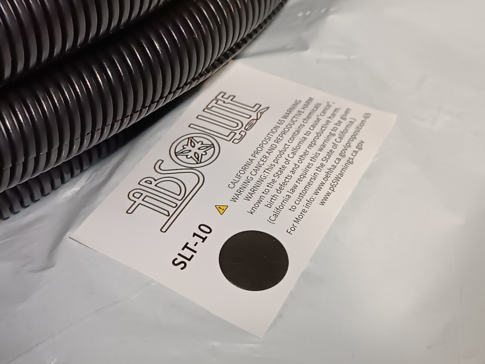Absolute USA SLT-10 one inch by 100 feet split loom tube, grey, as shown