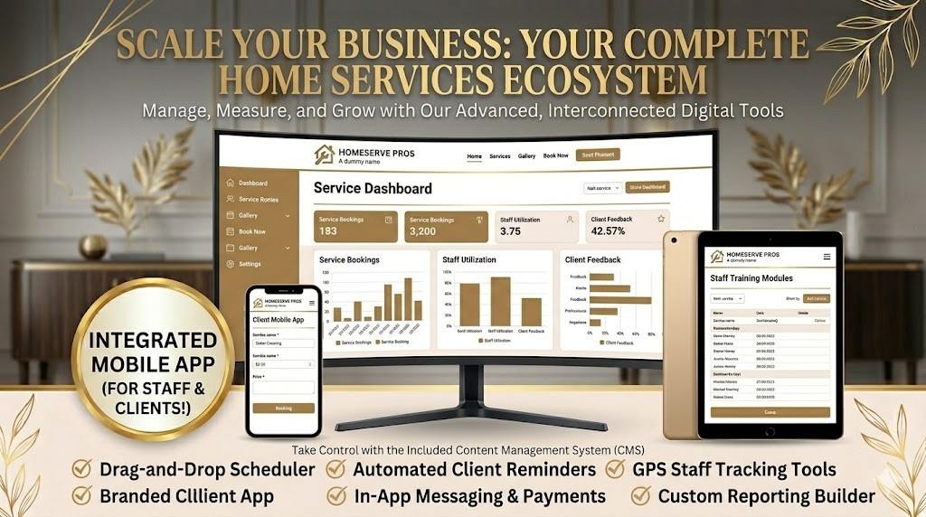 Professional Home Maintenance Website | Admin Panel | Booking & Invoicing System