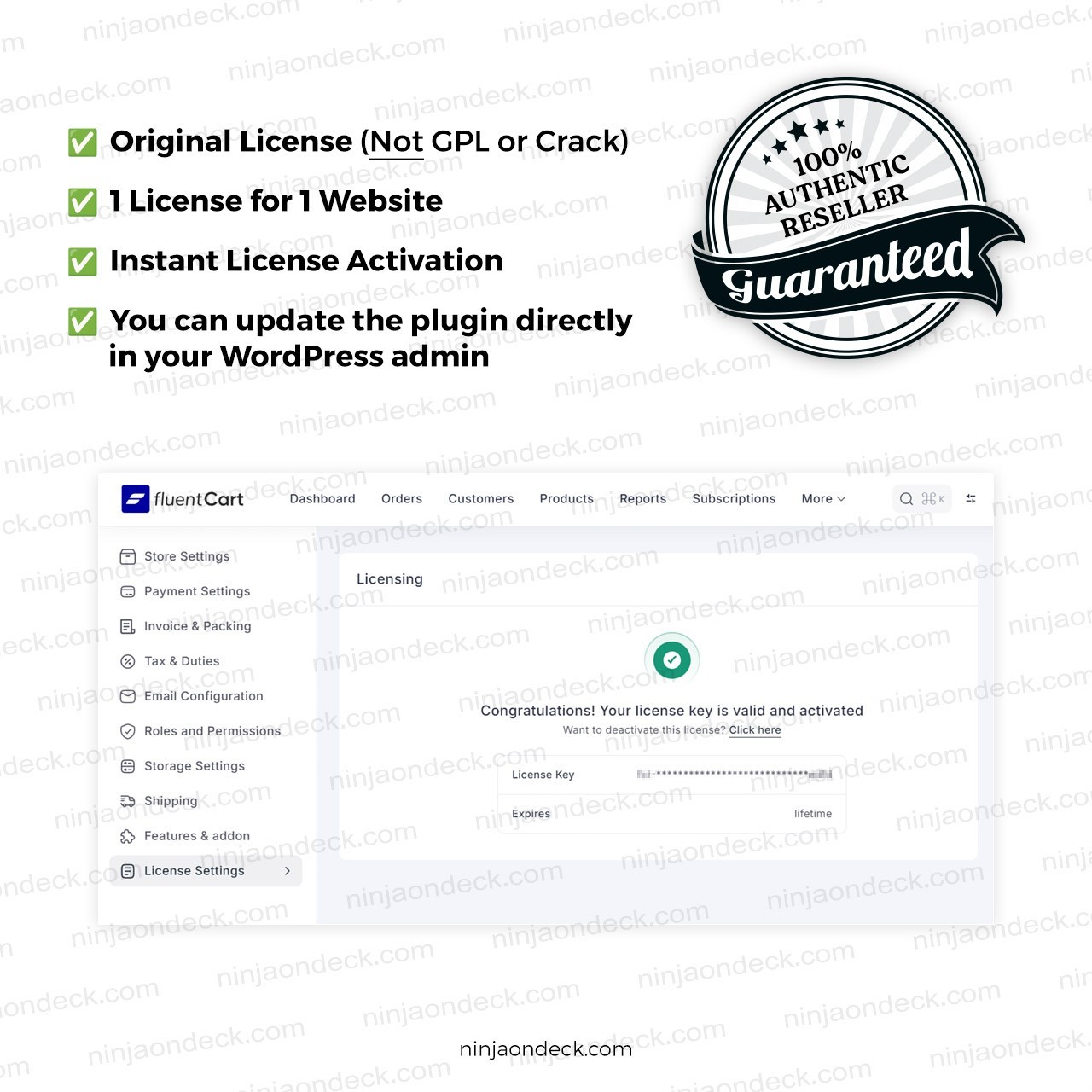🥷 FluentCart Pro Official License ‒ Lifetime / Yearly