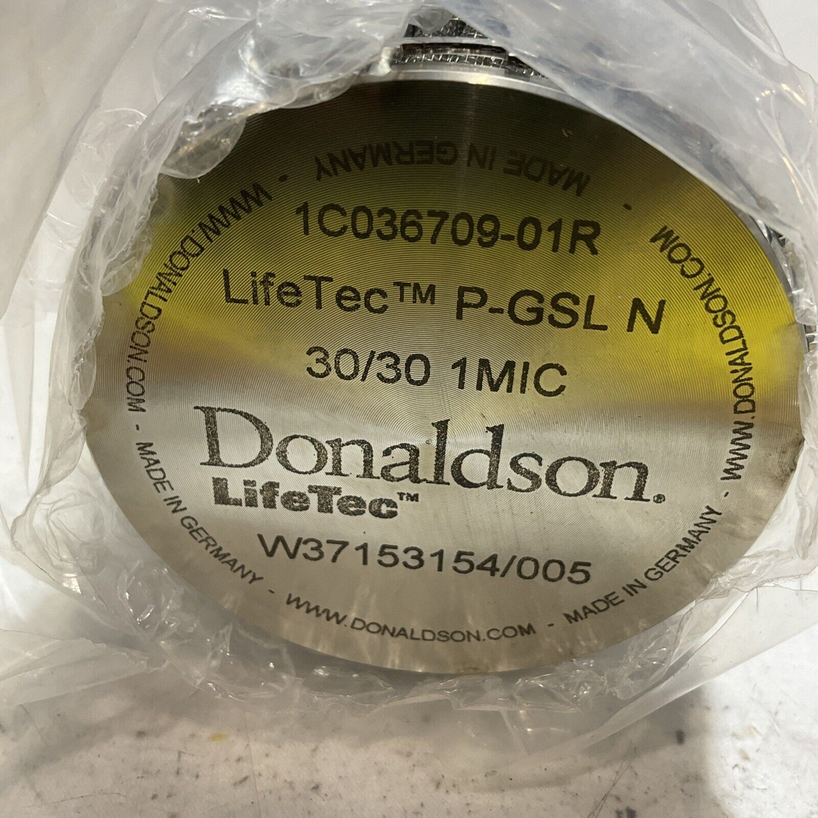 DONALDSON LIFETEC P-GSL N 30/30 1MIC FILTER ELEMENT COMPONENT 30/301MIC E3G