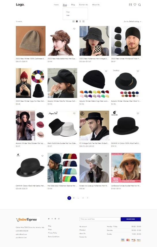 Dropshipping Website Ecommerce Business Affiliate, Free Hosting + Products, Caps
