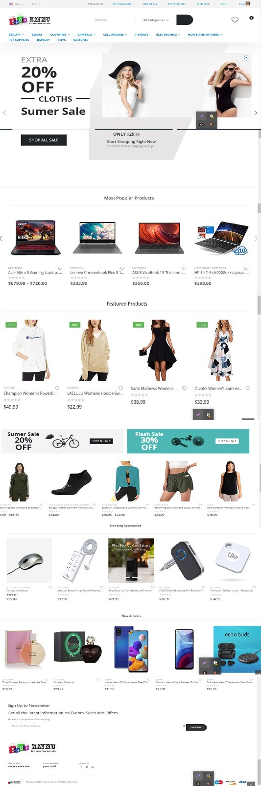 Make Money -Turnkey Affiliate / Drop-Shipping Website / Free Hosting / Set up