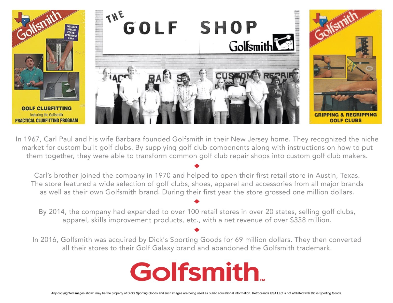 GOLFSMITH – E-COMMERCE STORE FOR GOLF PRODUCTS -TRADEMARK FOR SALE -RETRO IS HOT