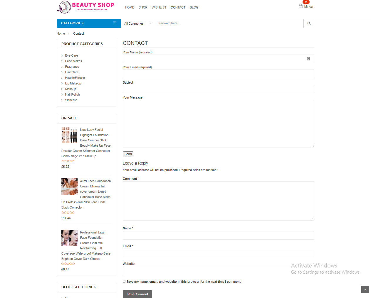 Money Making Beauty Care Store Drop Shipping / Affiliate Website Free Hosting