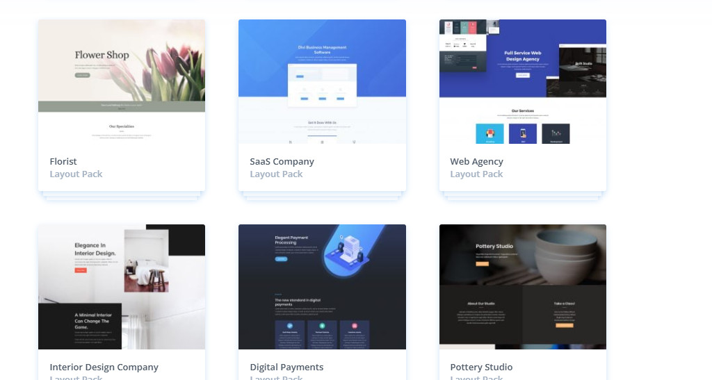 Huge Collection WordPress Divi Templates Themes Layouts Builder Elegant Extra