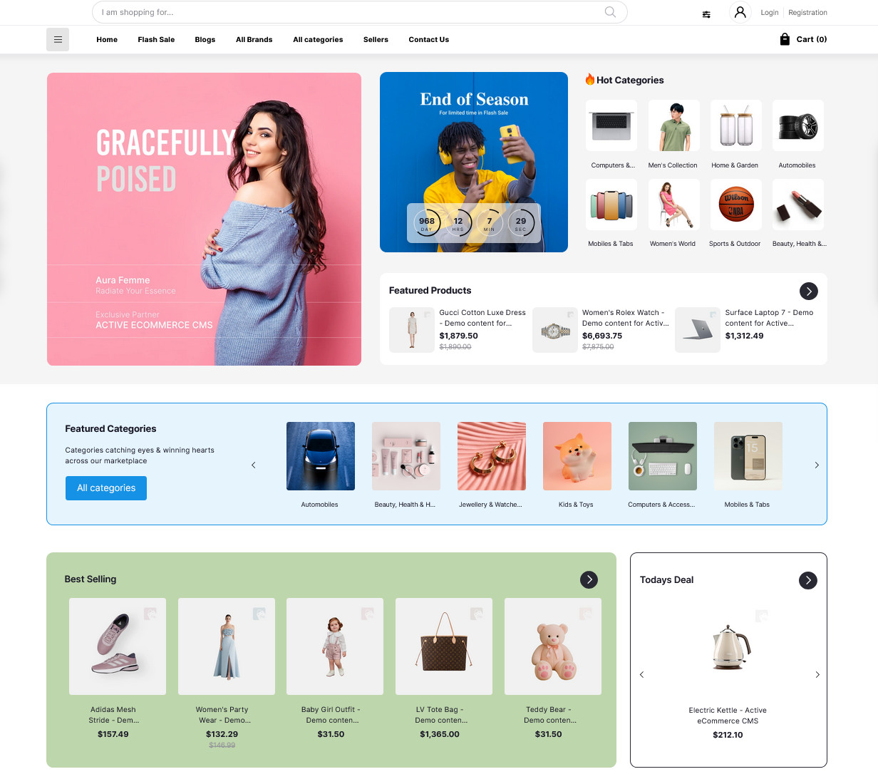 NexCommerce CMS + Flutter App | Multi Vendor eCommerce Platform Laravel PHP