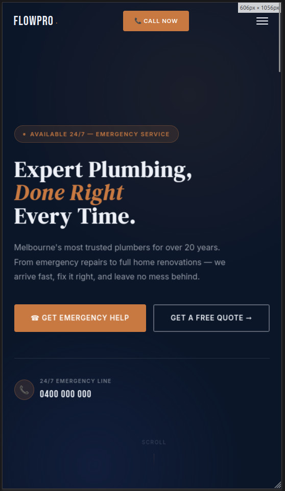 🔥 🔧 Plumbing Business Landing Page Responsive HTML Mobile Website 🔥