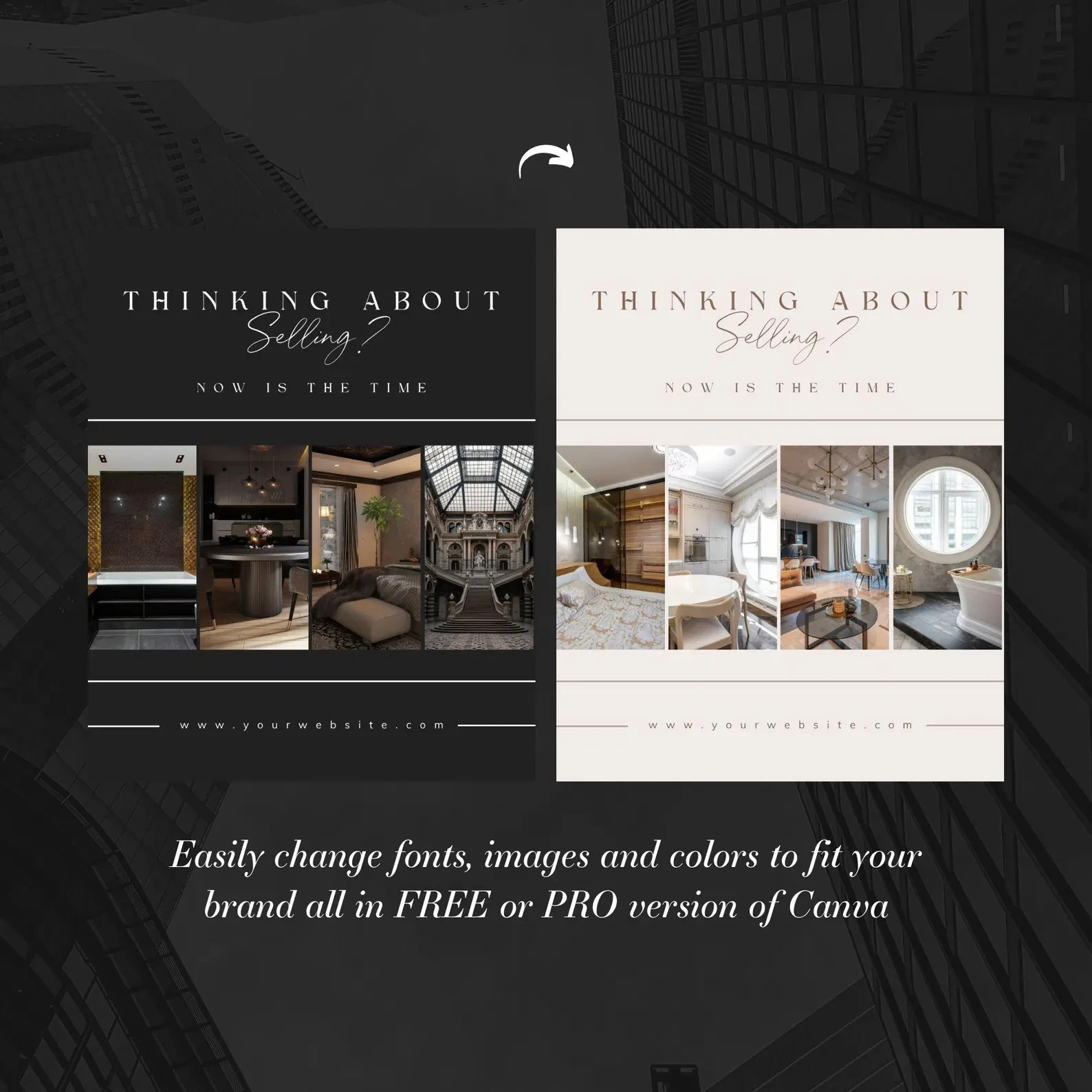 Luxury Real Estate Brand Kit Logo Suite + Colors + Fonts + Social Canva