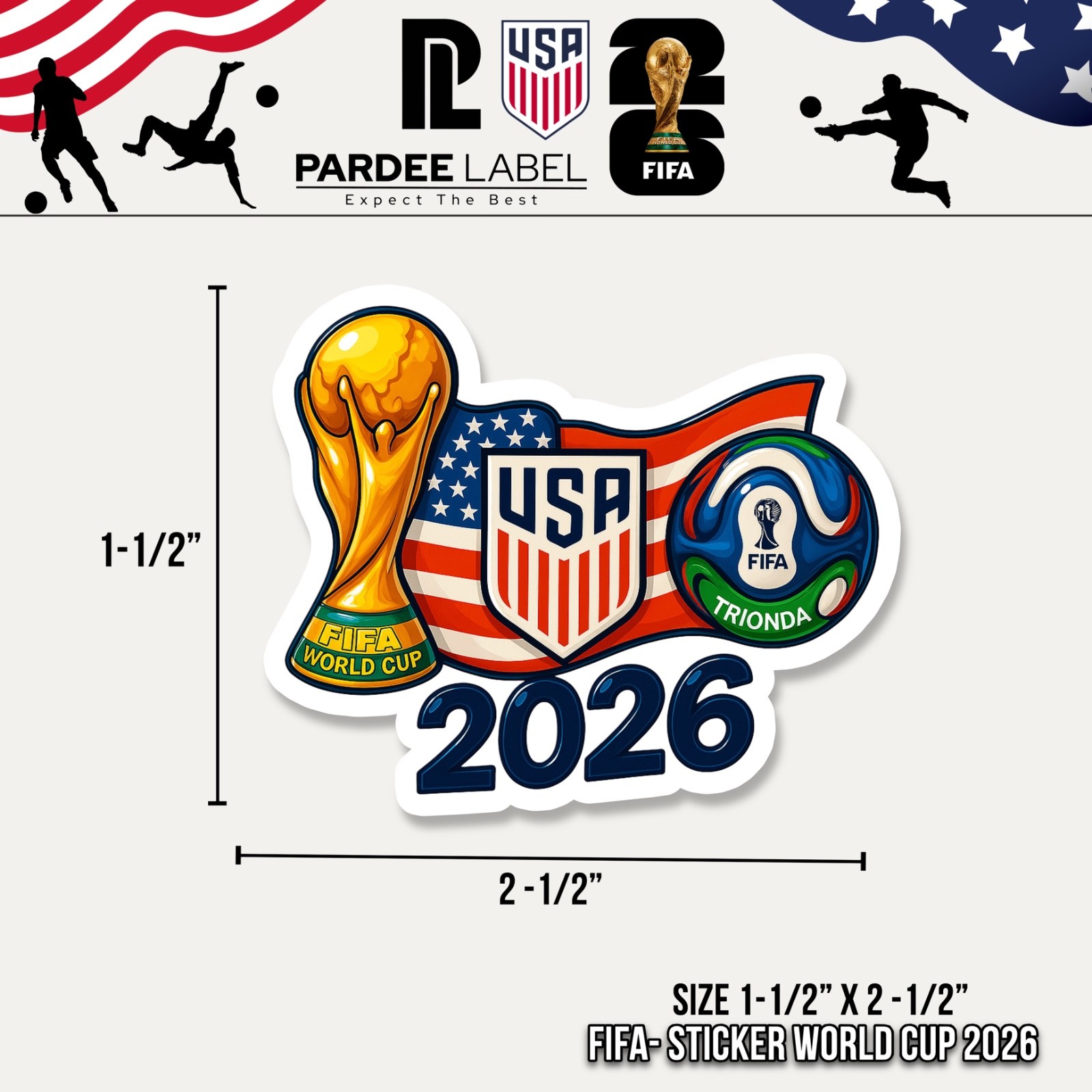 FIFA World Cup 2026 USA Sticker Pack – 6 pcs | High Quality Glos