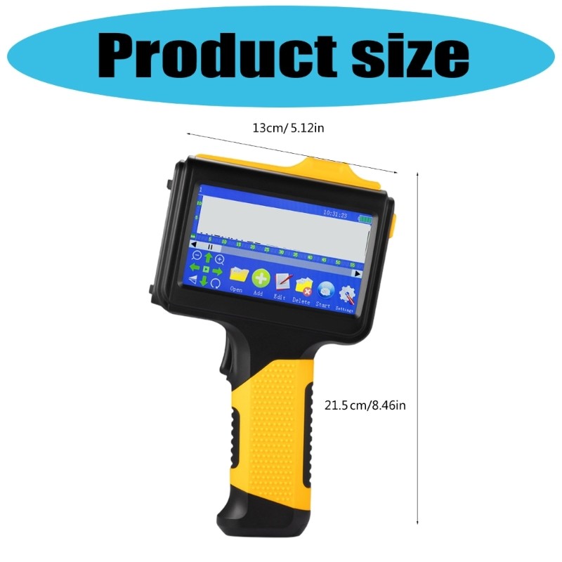 Handhelds Inkjet Printers 12.7mm BarBatchCode Date Number Jet Inkjet Printers