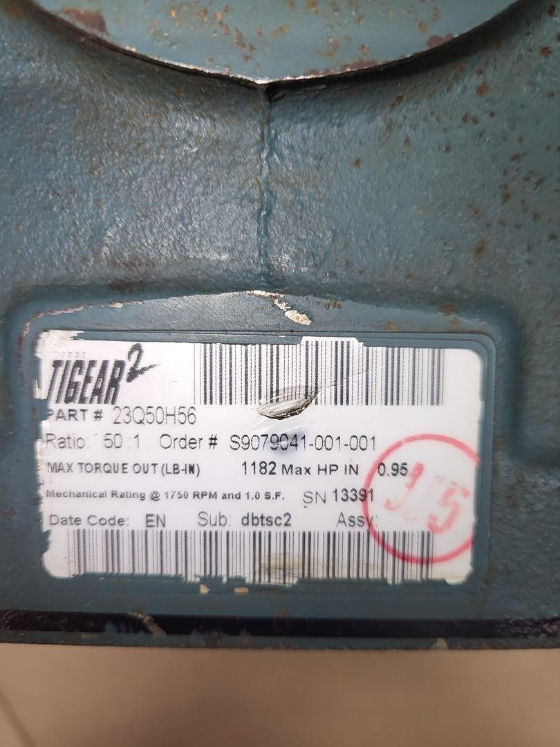Tigear-2 Right Angle Worm Gear Reducer 23Q50H56 50:1 ratio