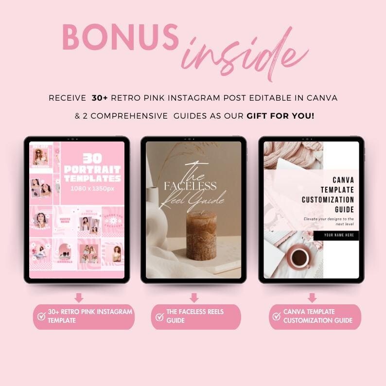 550+ Pink Aesthetic Faceless Videos & Photos with MRR