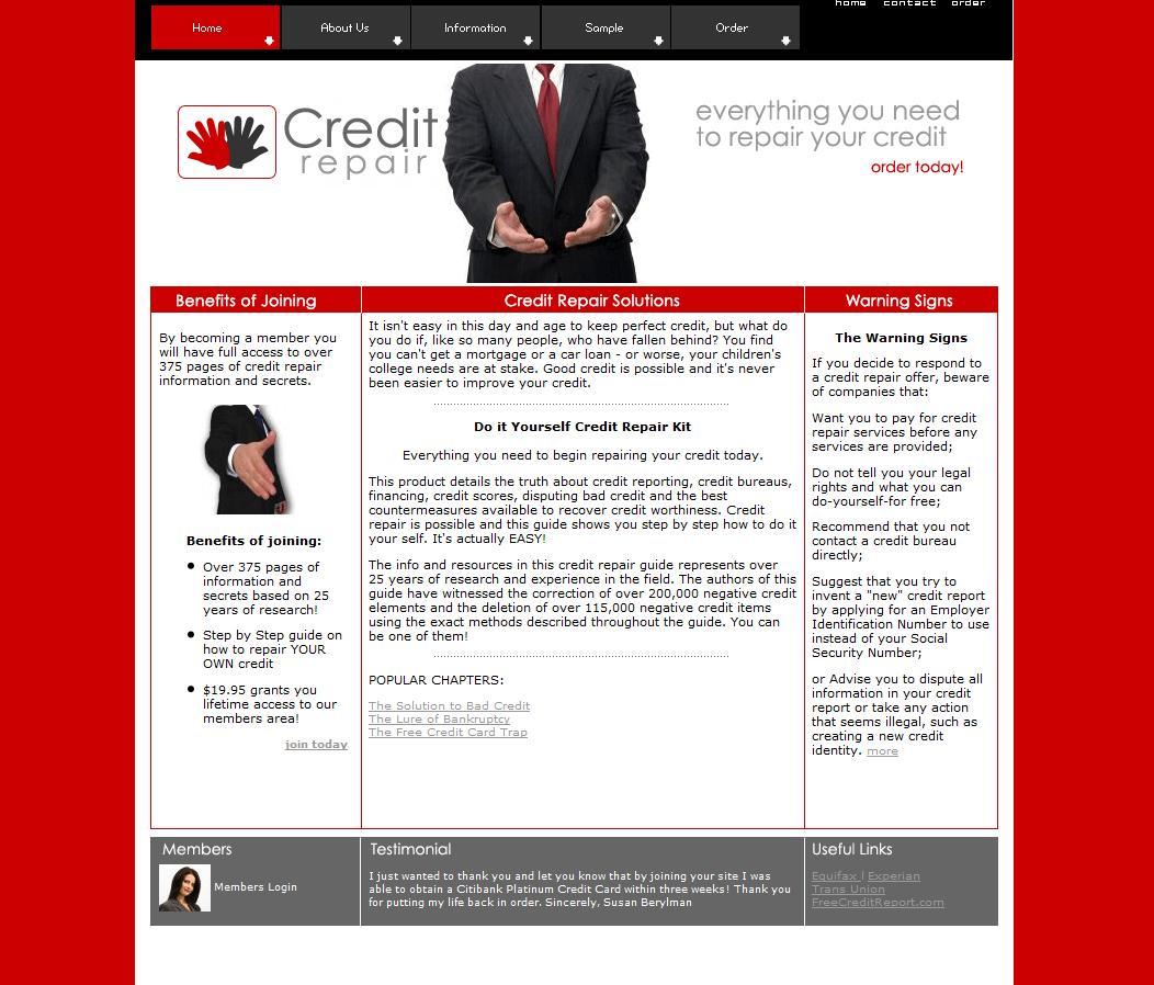 Make Money with CREDIT REPAIR Website. Not an Website For Sale.