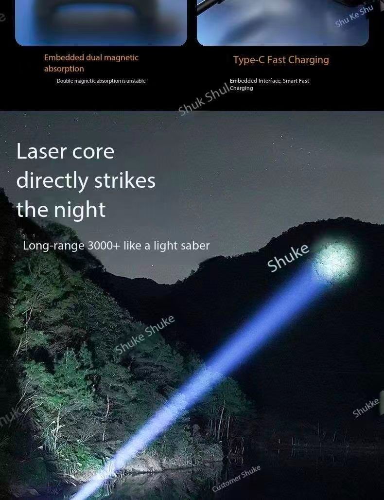 Portable Multifunction Outdoor Flashlight with Strong Light