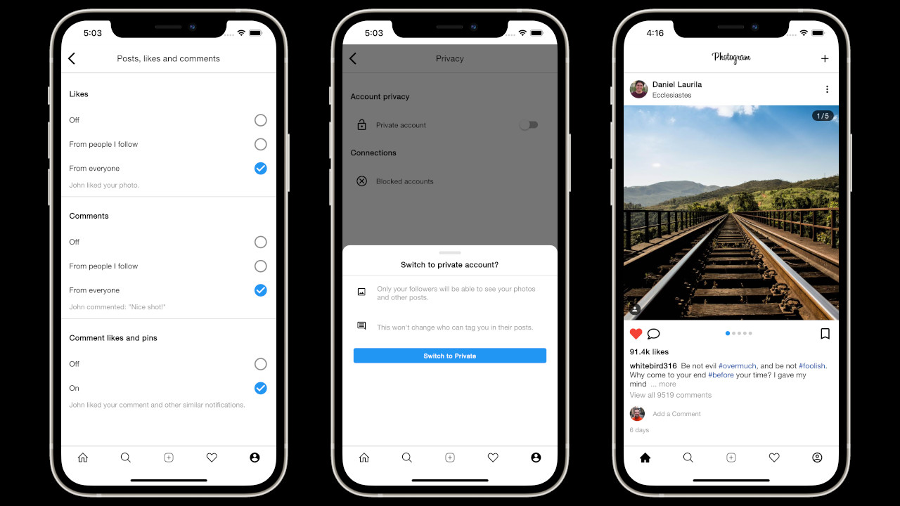 Snapogram Social Network Flutter App | Android + iOS | Photo Sharing Platform