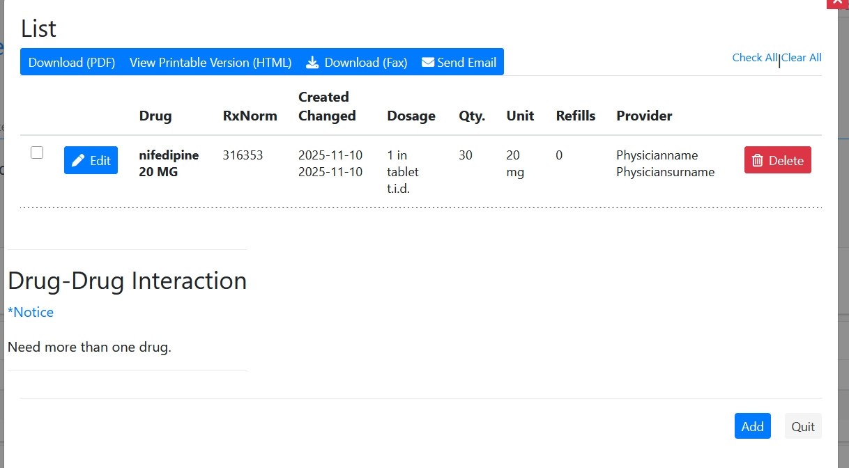 EMR website. Apointments. Prescriptions. Payments 50+ pages 1000000 drugs, terms