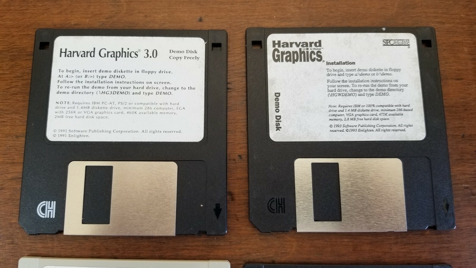Harward Graphics Draw 4x diskettes 3.5″ 1991-93