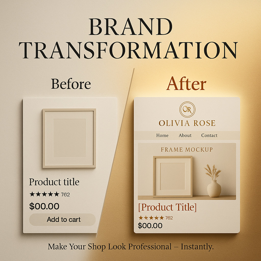 Etsy Seller Branding Kit – Logo, Banner & Product Template Pack