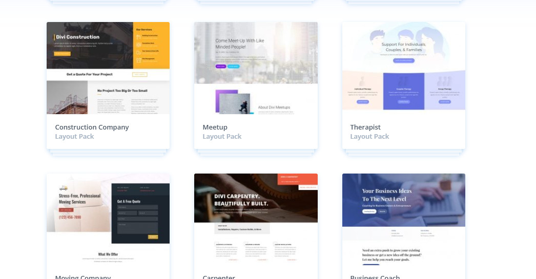 Huge Collection WordPress Divi Templates Themes Layouts Builder Elegant Extra