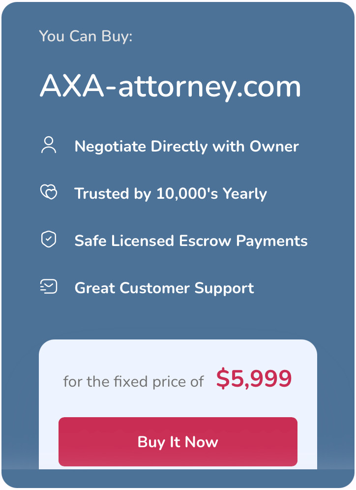 Premium Domain for Sale axa-attorney.com