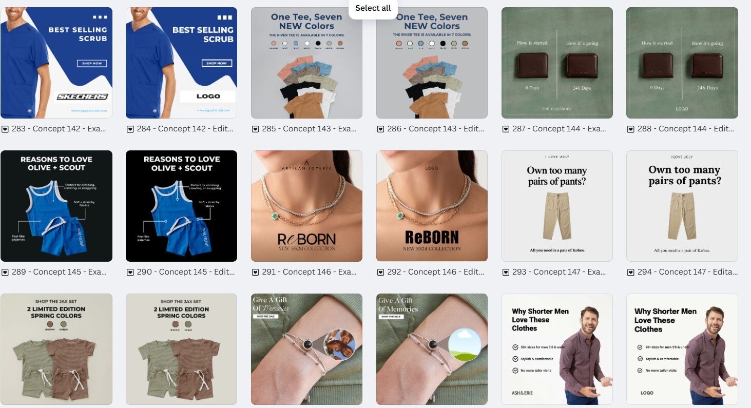 150 Professional Canva Fashion Ad Templates | Ready-to-Use Digital Designs***