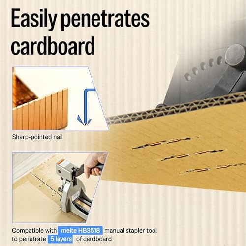 meite 16 Gauge Carton Closing Staples 1-3/8″ Crown 3/4″ Leg 1600PCS Copper Coate