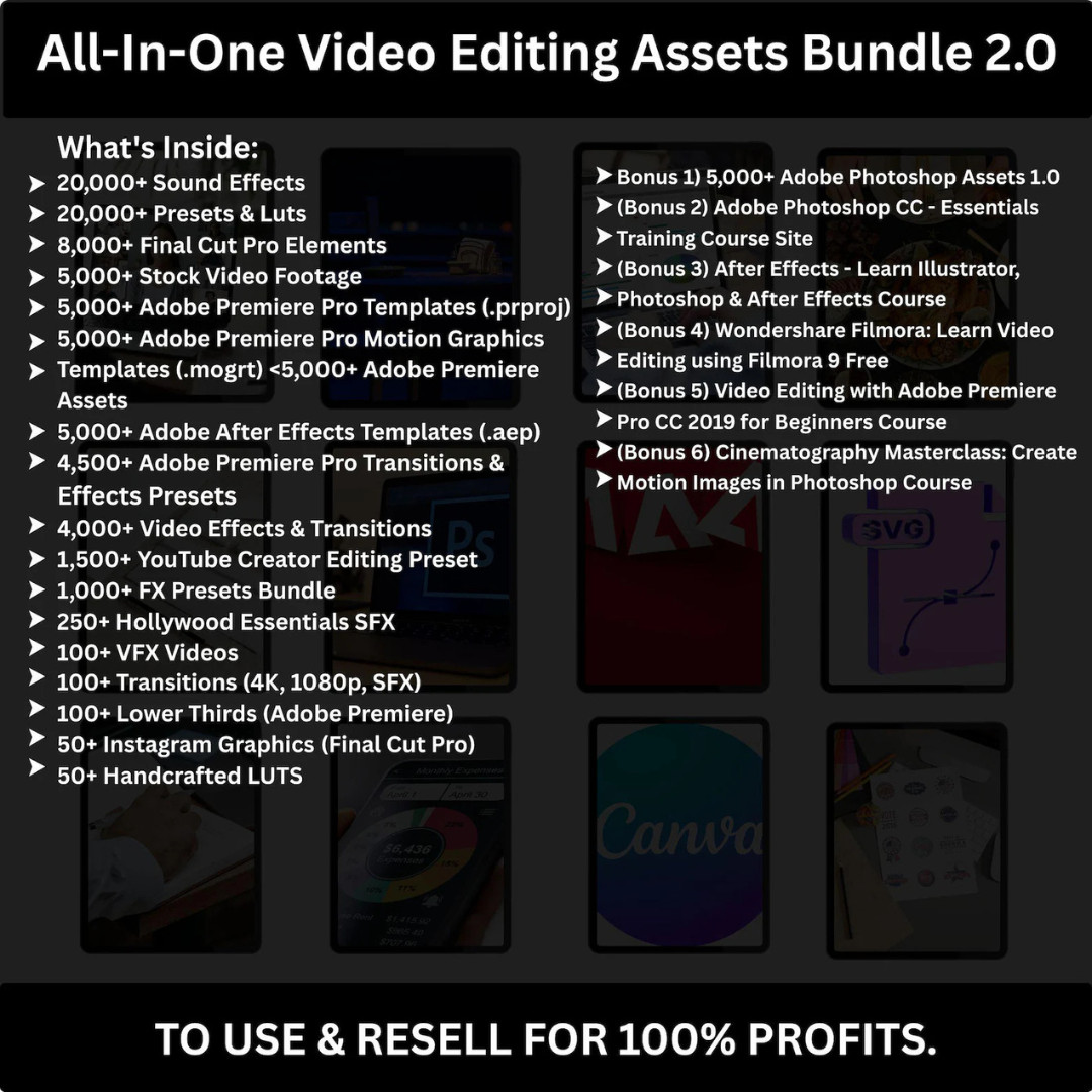 Resellable Digital Bundle: Planners, Ebooks, Reels & 100M+ Assets! ✨