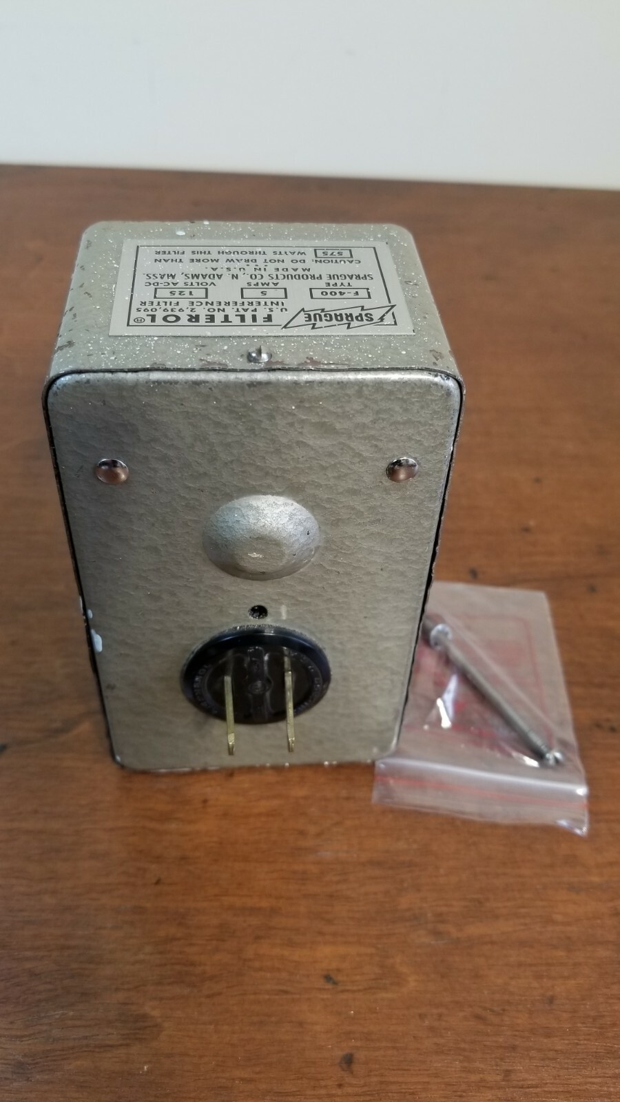 Sprague F-400 Filterol interference filter, 5 amps, 575W TESTED / WORKING