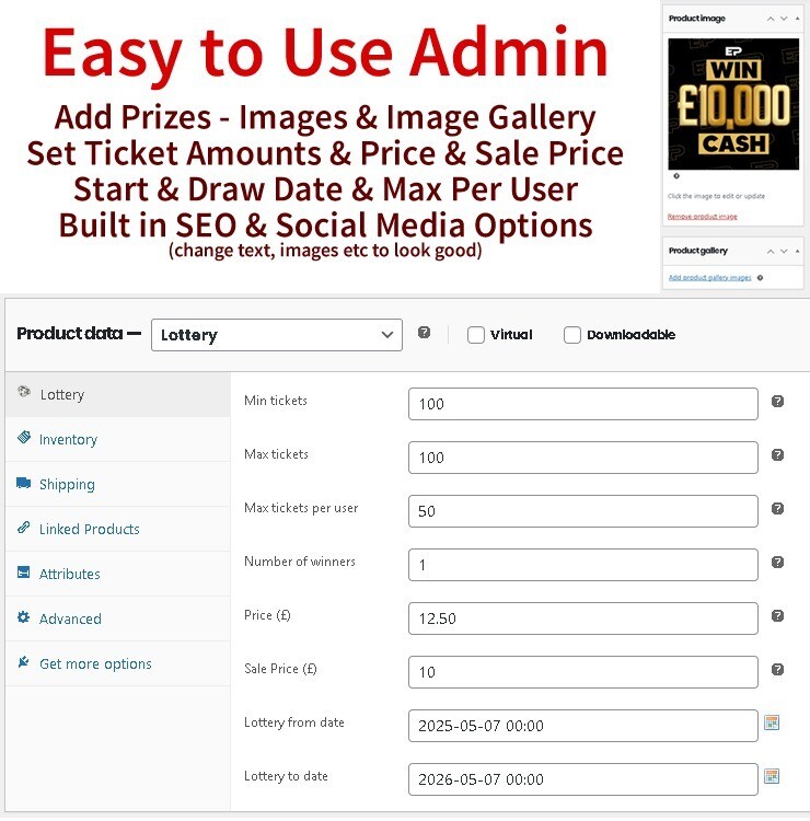 Custom-Built Raffle, Lottery & Competition Site – Start Earning Instantly