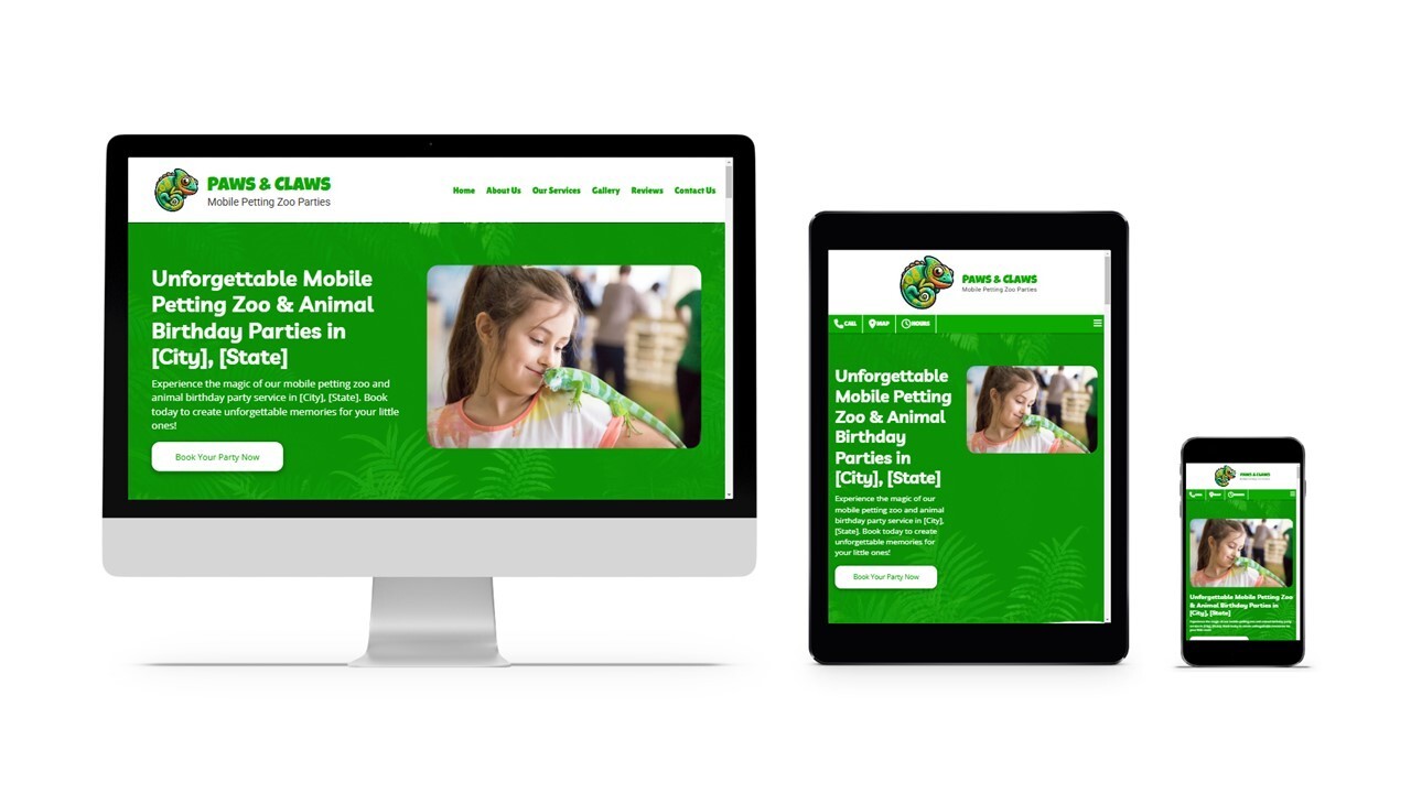 Petting Zoo & Animal Parties Customized Business Website *SEE FULL DESCRIPTION*