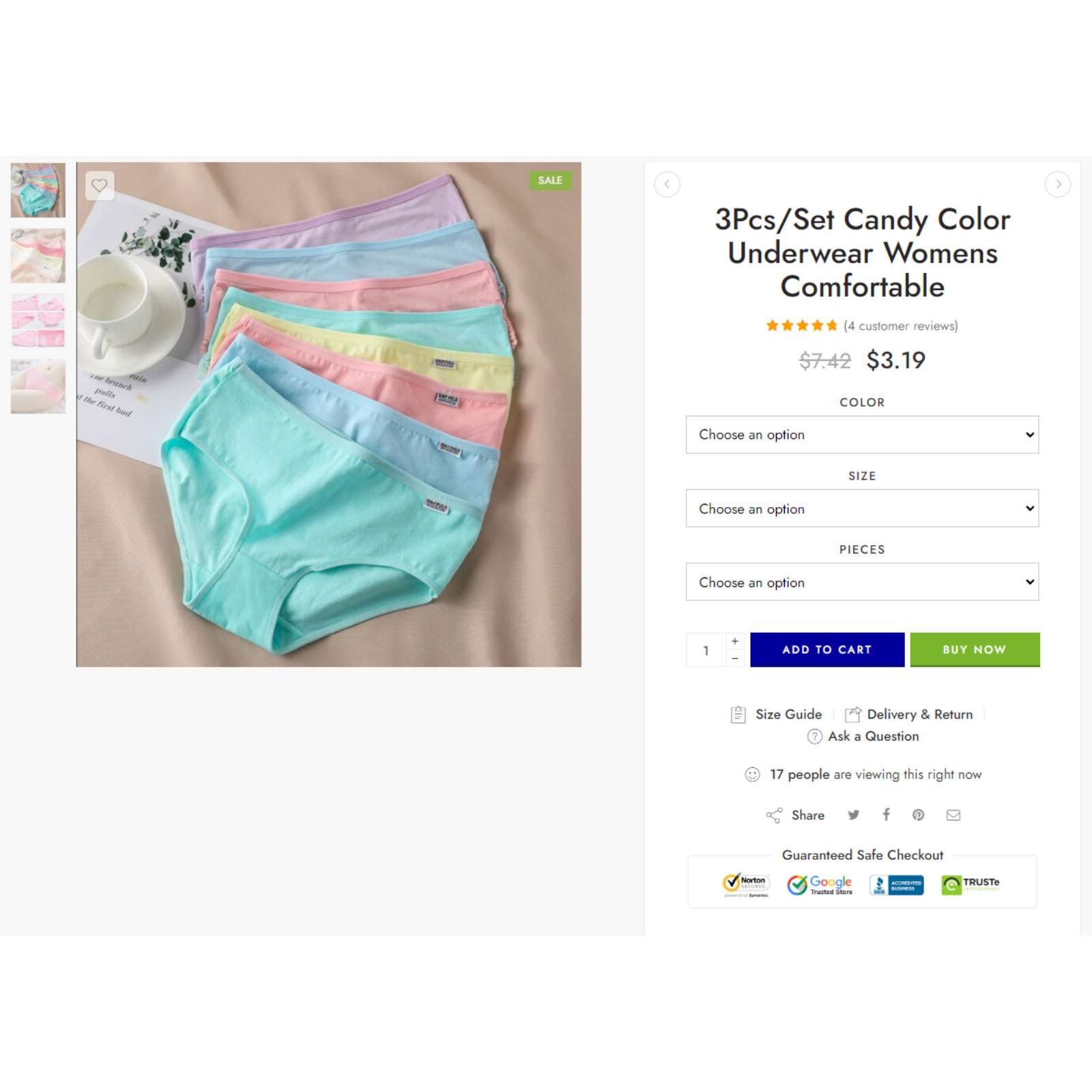 Women’s Panties Store, DropShipping Affiliate Website, Free Hosting+Products