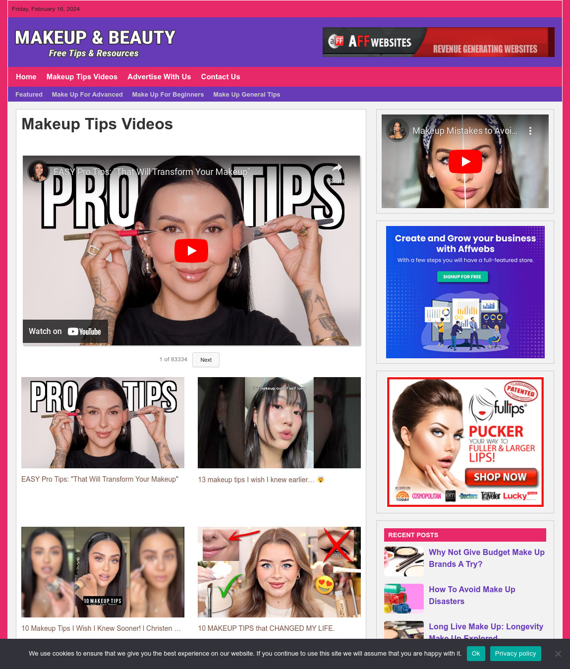 MAKEUP Tips Website Business For Sale – Work From Home Business Opportunity