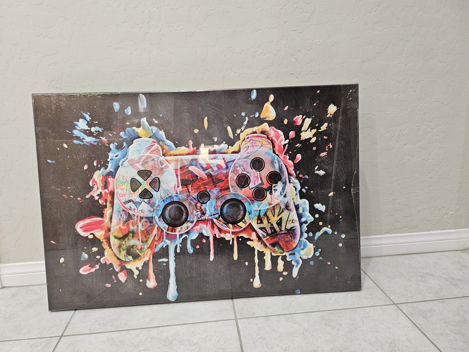 Gamer Wall Decor Painting FRAMED Canvas Print
