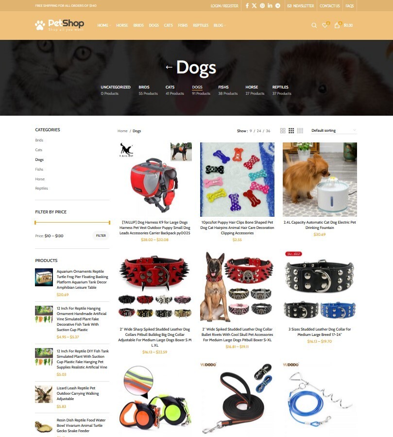 Turnkey Affiliate / DROPSHIPPING Ecommerce Website – Pet Supplies